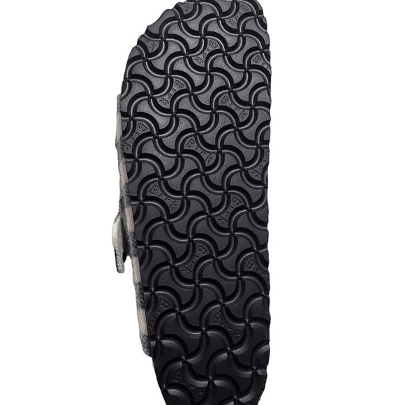 Birkenstock Arizona Wool Plaid Sherling Shoe Black White Size 40 RIGHT SHOE ONLY - Picture 7 of 7